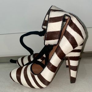 ALAIA Ponyhair Strappy Heels